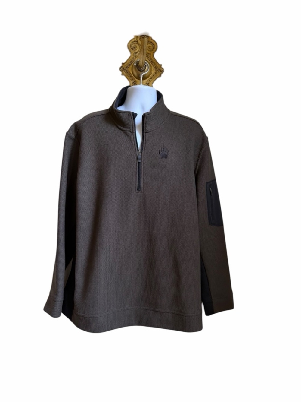 Men's Alaskan Hardgear (AKHG) Graveltec Fleece Textured 1/4 Zip Pullover Top 2XL